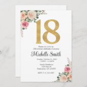 18. Geburtstagsvorlage Einladung (Vorne/Hinten)