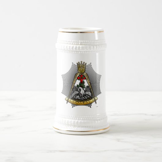 18. Grad: Ritter der Rose Croix Bierglas (Mittel)