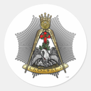 18. Grad: Ritter der Rose Croix Runder Aufkleber
