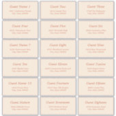 18 Guest Address Labels Terracotta Beige Aufkleber (Vorderseite)