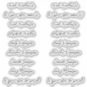 18 Guest Names Handwriting Style Script Aufkleber (Vorderseite)