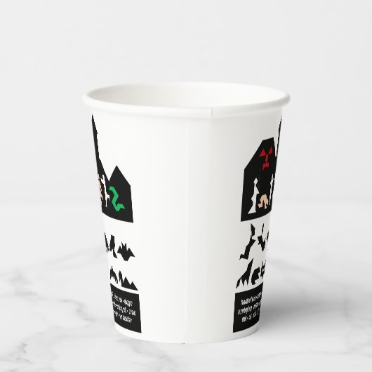 18 Halloween-Tangram-Bilder Pappbecher (Rechts)