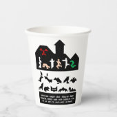 18 Halloween-Tangram-Bilder Pappbecher (Vorderseite)