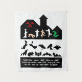 18 Halloween-Tangram-Bilder Wandteppich (Vorderseite)