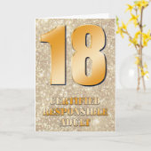18. Happy Birthday Card Karte (Gelbe Blume)