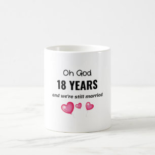 18. Hochzeit-Jubiläum Gefallen für ihn oder sie Kaffeetasse