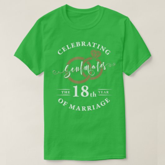 18. Hochzeitstag 18 Jahre Ehe T-Shirt (Design vorne)