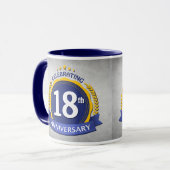 18. Hochzeitstag Kaffeepause Tasse (Vorderseite Links)