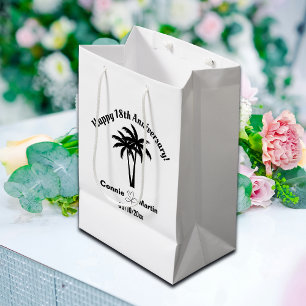 18. Hochzeitstag Palmwedel Mittlere Geschenktüte