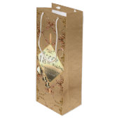 18. Hochzeitstag Porzellan Cat's Auge Geschenktüte Für Weinflaschen (Vorderseite Schrägansicht)