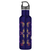 18. Hochzeitstag Porzellan Cat's Eye & Blu Edelstahlflasche (Rückseite)