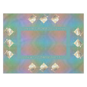 18. Hochzeitstag Porzellan Cat's Eye & Blu Tischdecke (Vorderseite (Horizontal))