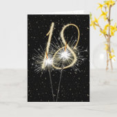 18. Hochzeitstag Sparkler Karte (Gelbe Blume)