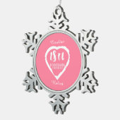 18. Hochzeitstag traditionelles Porzellan Schneeflocken Zinn-Ornament (Rechts)