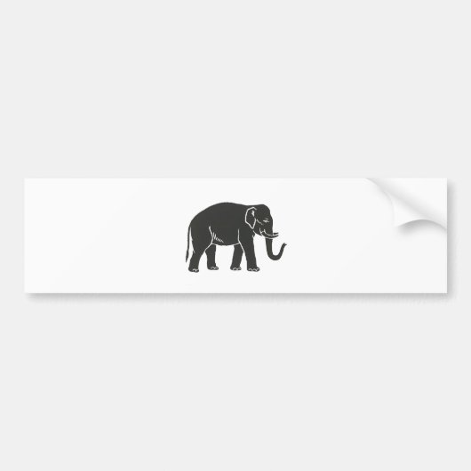18. (Inder) - Abteilungs-Elefant Autoaufkleber (Vorne)