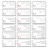 18 individuelle Anschrift Florals Aufkleber (Vorderseite)