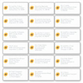 18 Individuelle Namensadresse Hochzeitsgast Sonnen Aufkleber (Vorderseite)