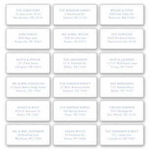 18 Irgendetwas Blue Wedding Empfänger Name Adresse Aufkleber