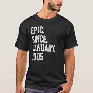 18 Jahre alt Epic Seit Januar 2005 18. Geburtstag T-Shirt