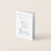 18 Jahre alt. Stilvolles Design. Folienkarte (Vorderseite)