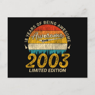 18 Jahre alt Tag 2003 Phantastisch seit 18. Geburt Postkarte