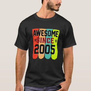 18 Jahre alt Vintag 2005 18. Geburtstag T-Shirt