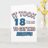 18 Jahre alte Geburtstagsdesigns Karte (Gelbe Blume)