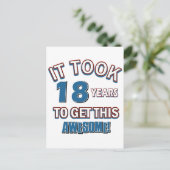 18 Jahre alte Geburtstagsdesigns Postkarte (Stehend Vorderseite)