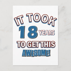 18 Jahre alte Geburtstagsdesigns Postkarte