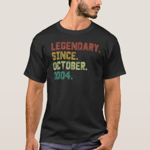 18 Jahre alte Legende Seit Oktober 2004 18. Geburt T-Shirt