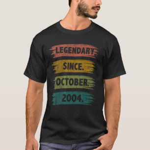 18 Jahre alte Legende Seit Oktober 2004 18. Geburt T-Shirt
