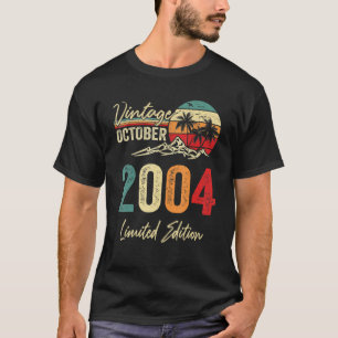 18 Jahre alte Vintage Oktober 2004 18. Geburtstag T-Shirt