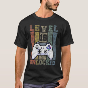 18 Jahre alter Level 18 ungesicherter Video Gamer  T-Shirt