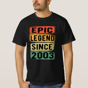 18 Jahre alter Tag 2003 Epische Legende 18. Geburt T-Shirt