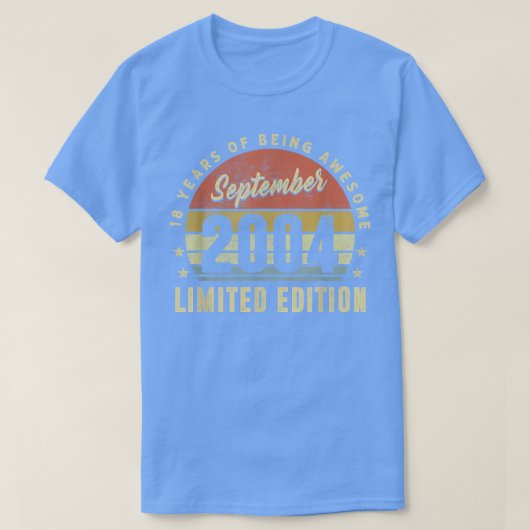 18 Jahre altes Geschenk Phantastisch seit Septembe T-Shirt (Design vorne)