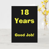 18 Jahre gute Job-! Karte (Gelbe Blume)