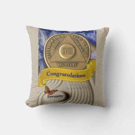 18 Jahre INDIVIDUELLE NAME OM Jubiläum Serenity Kissen