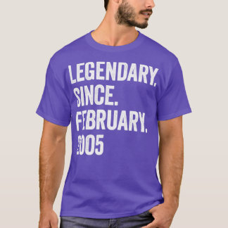 18 Jahre Legendär Seit Februar 2005 18. Geburtstag T-Shirt