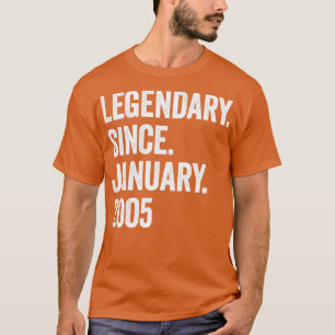 18 Jahre Legendär Seit Januar 2005 18. Geburtstag T-Shirt