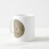 18 Jahre nüchterne Medallion Coin Happy Jubiläum Kaffeetasse (Vorderseite Links)