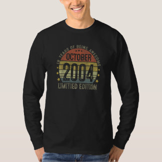 18 Jahre Vintag 18. Geburtstag Oktober 2004 T-Shirt