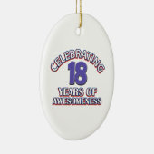 18 Jahre Wahnsinn Keramikornament (Rechts)