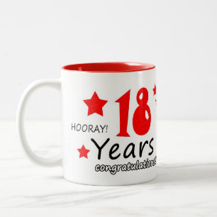 18. Jahrestag, 18. Jahrestag der Hochzeit Zweifarbige Tasse