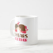 18. Jahrestags-Geschenk für sie Kaffeetasse (Vorderseite Links)