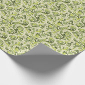 18. Jahrhundert: Blumenantike Tapete. Geschenkpapier (Ecke)