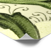 18. Jahrhundert: Blumenantike Tapete. Poster (Ecke)
