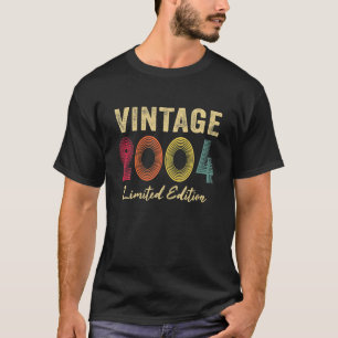 18-jährige Geschenke Vintag 2004 limitierte Auflag T-Shirt