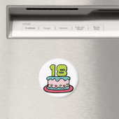 18-jähriger Geburtstagskuchen Magnet (In Situ (Geschirrspüler))
