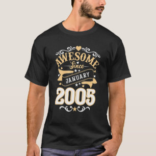 18-jähriger im Januar 2005 gemacht 18. Geburtstag T-Shirt