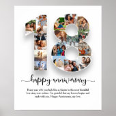 18. Jubiläum Foto Collage Poster (Vorne)